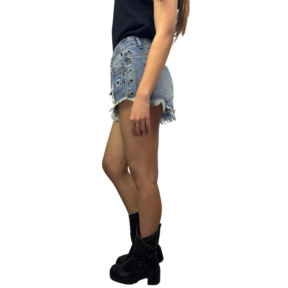 F**k Denim Shorts 100% Katoen Samenstelling Blue Dames
