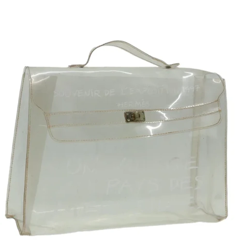 Hermès Vintage Pre-owned Vinyl handbags White Dames