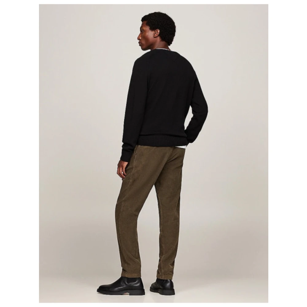 Tommy Hilfiger Ronde Hals Wollen Trui Black Heren