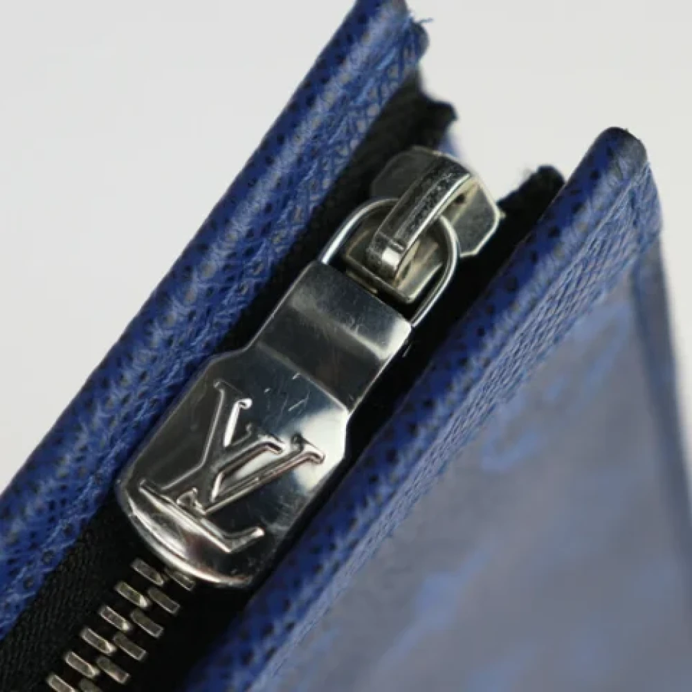 Louis Vuitton Vintage Pre-owned Leather clutches Blue Dames