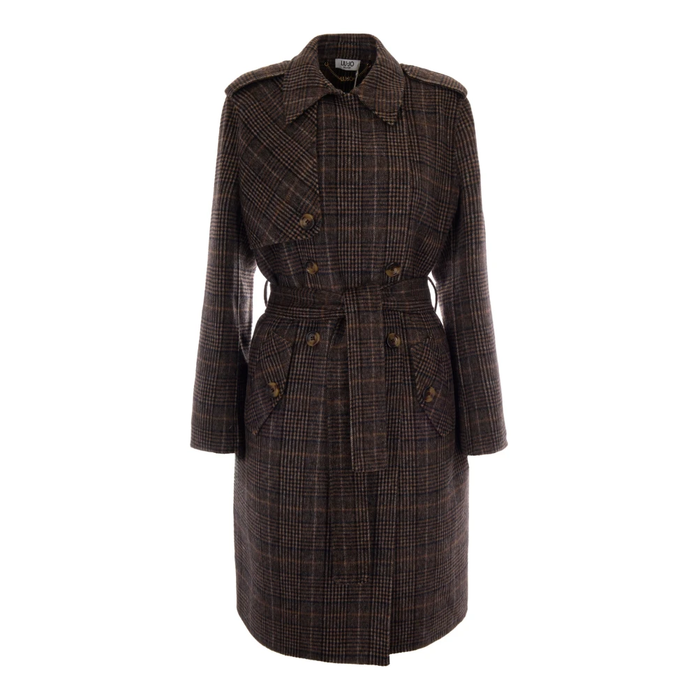 Liu Jo Cappotto Lungo In Panno Double Coats Mujer Marrón Xs