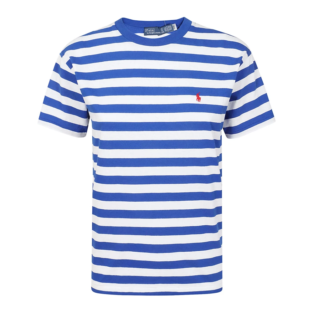 Ralph Lauren Gestreept T-shirt met ronde hals Blue Dames