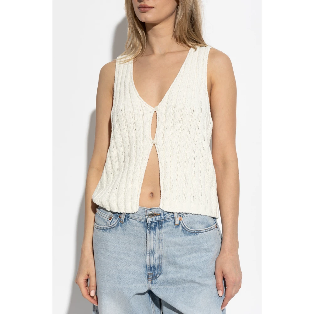 Samsøe Vest Salou Beige Dames