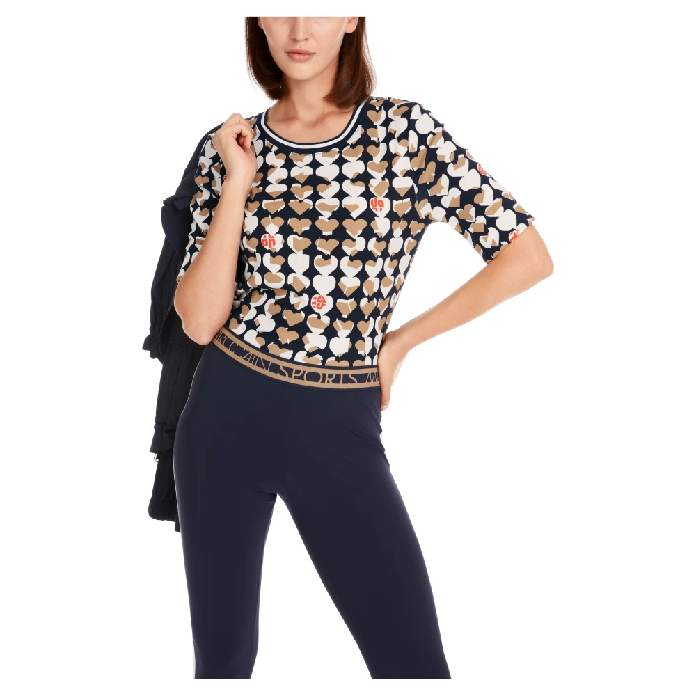 Marc Cain T-shirt met Heartbreaker Print Multicolor Dames