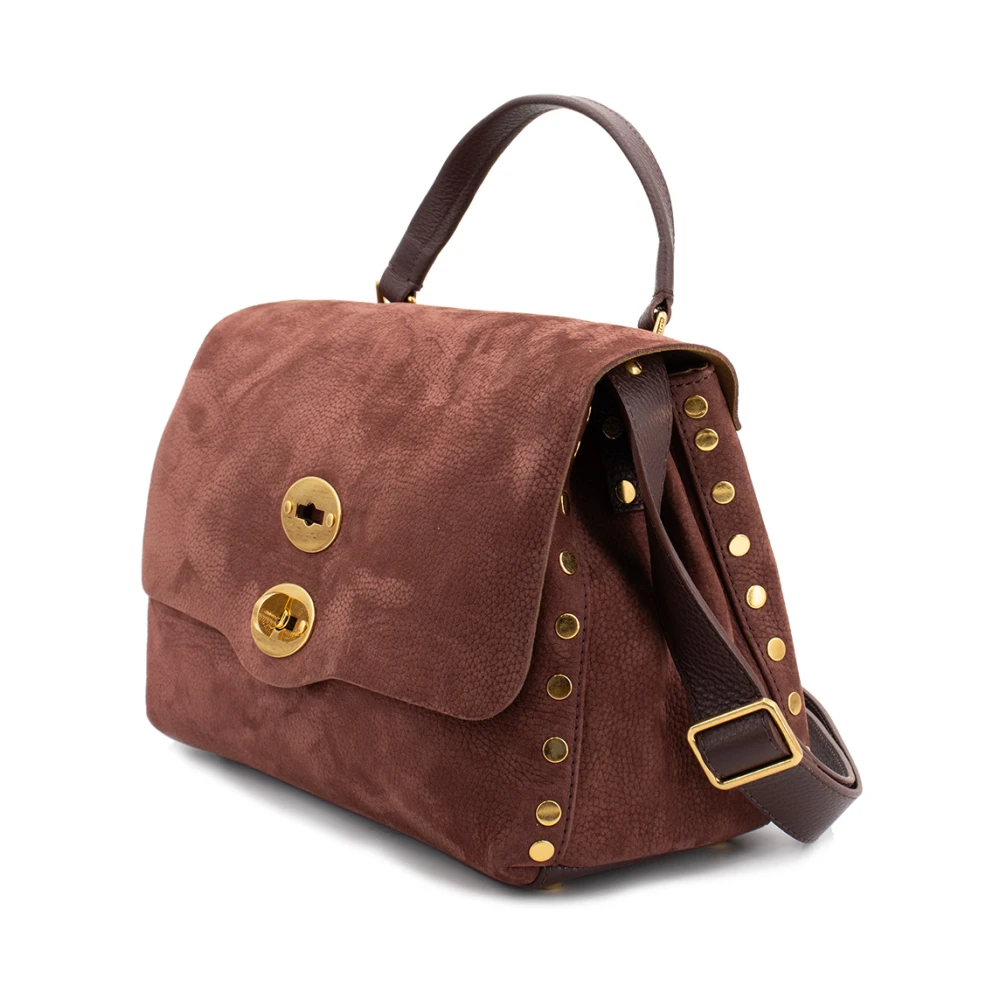 Zanellato Iconische Postina leren tas met draaislot Red Dames