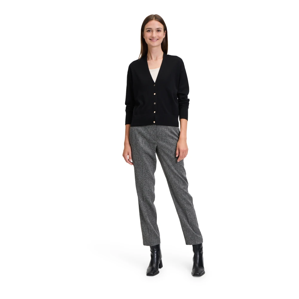 Betty Barclay V-hals Fijngebreide Vest Black Dames