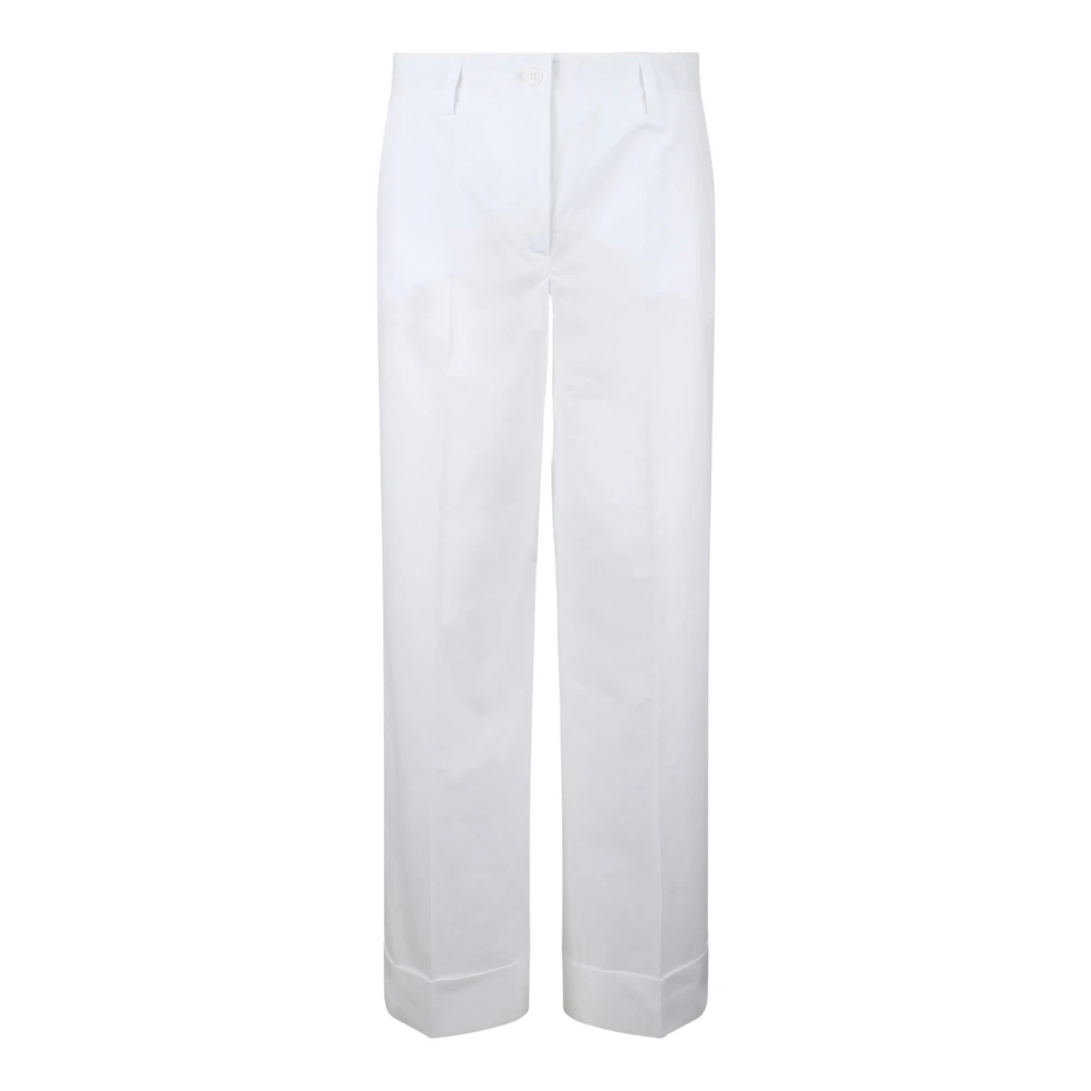 P.a.r.o.s.h. Lichtgewicht katoenen poplin broek White Dames