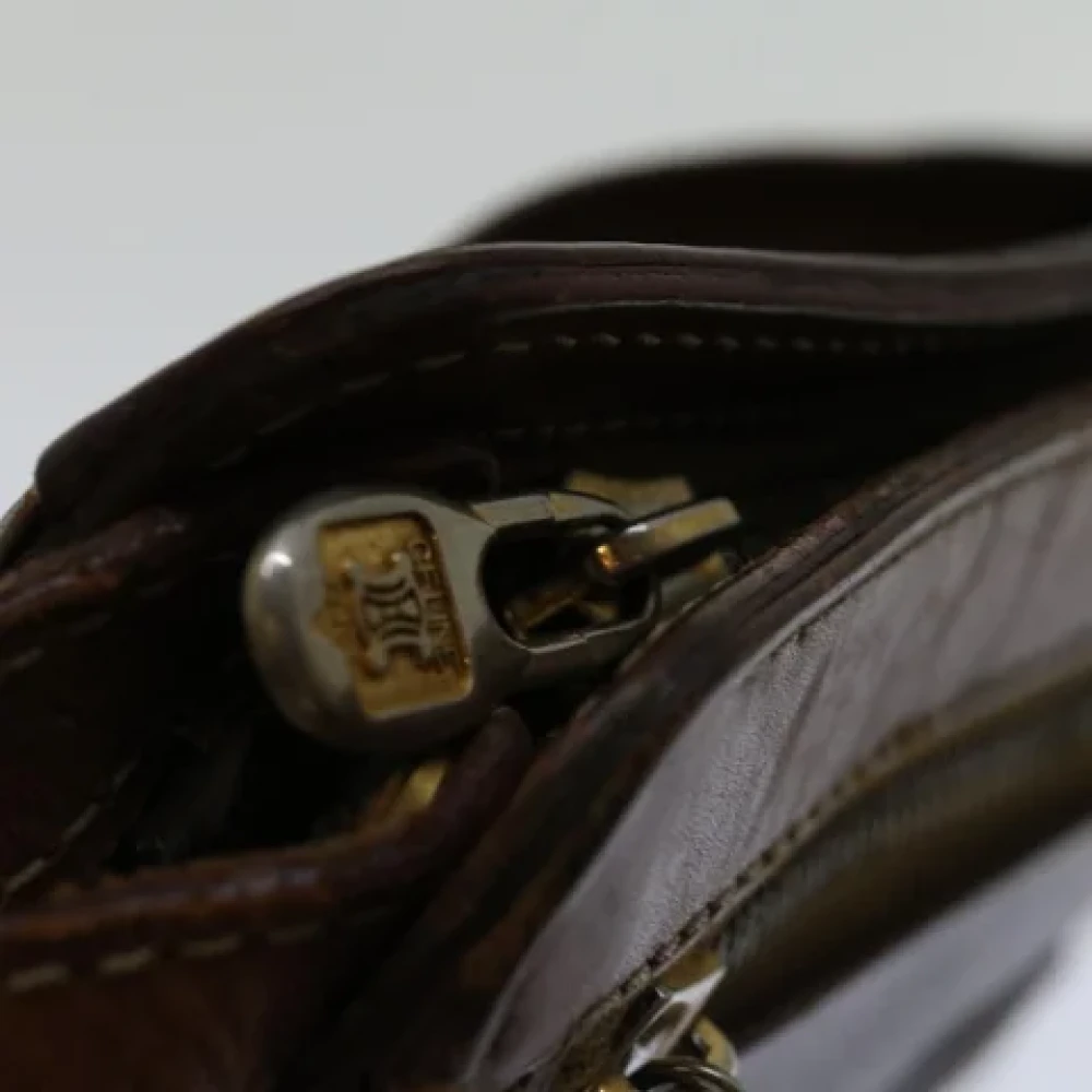 Celine Vintage Pre-owned Leather clutches Brown Dames