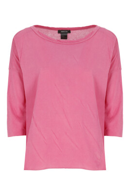 fuchsia-bomull-t-shirt-med-rund-hals