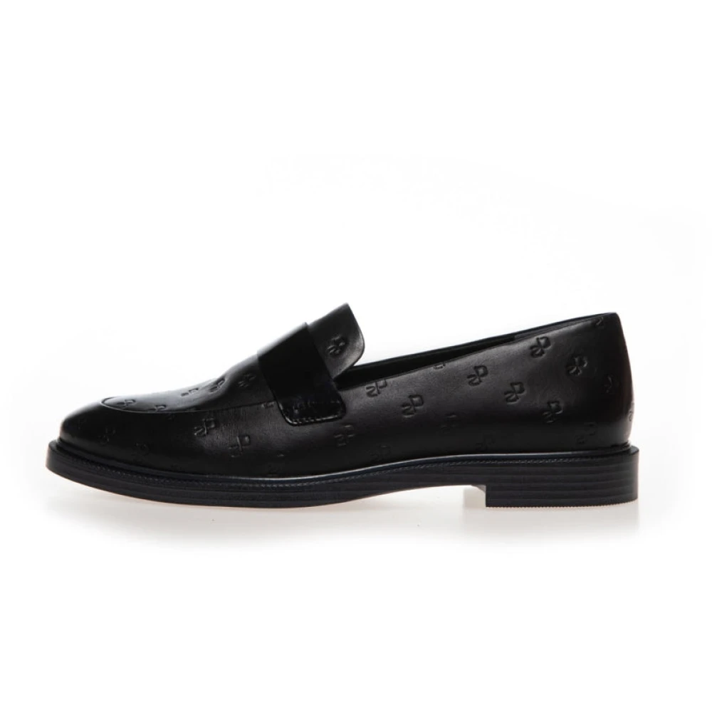 Copenhagen Shoes Läder Loafer med Lackdetalj Black, Dam