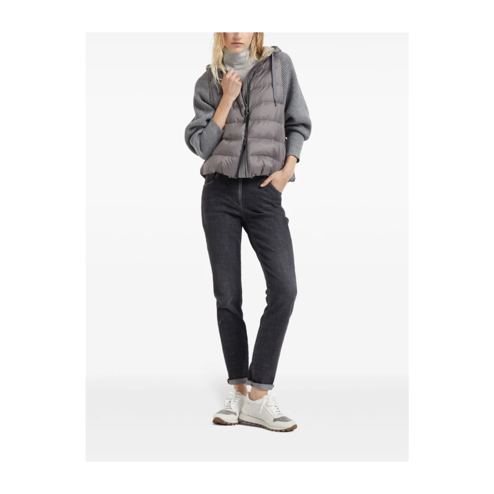 BRUNELLO CUCINELLI Zijde-Kasjmier Rolhals Sweater Gray Dames