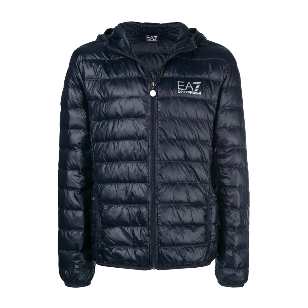Emporio Armani Ea7 Men's Blue Down Jackets,, Duck Down Casual Jacket 2XL