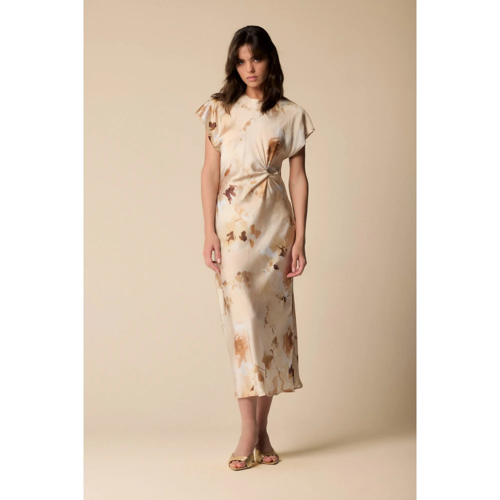 Kocca Bloemrijke midi-jurk met zachte silhouet Multicolor Dames