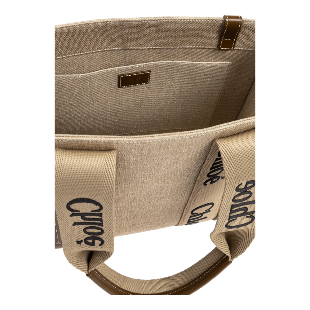 Chloé Schoudertas Woody Medium Beige Dames