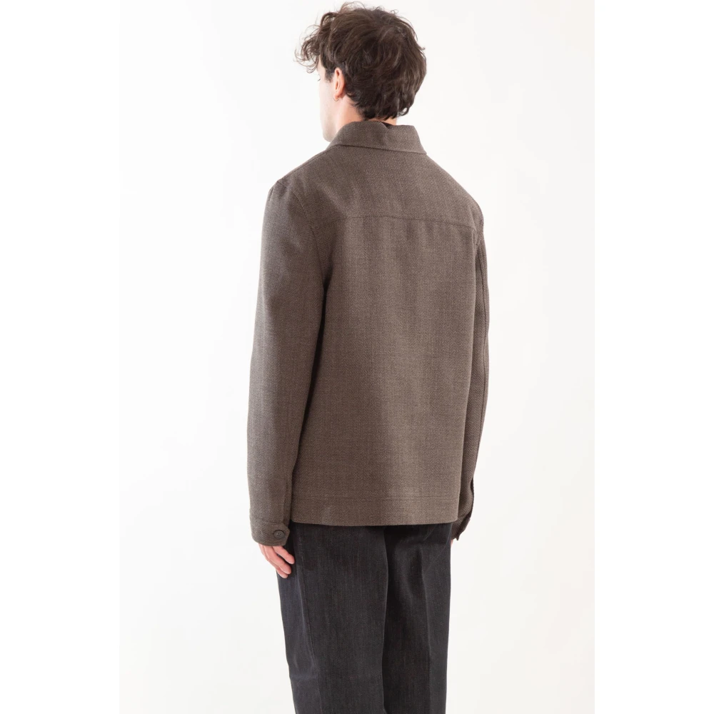 Circolo 1901 Herringbone Wool Work Jacket Gray Heren