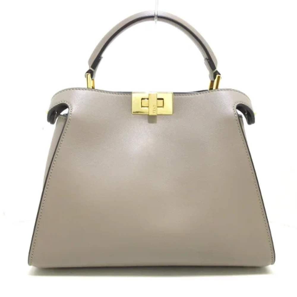 Fendi Vintage Pre-owned Leather handbags Brown Dames