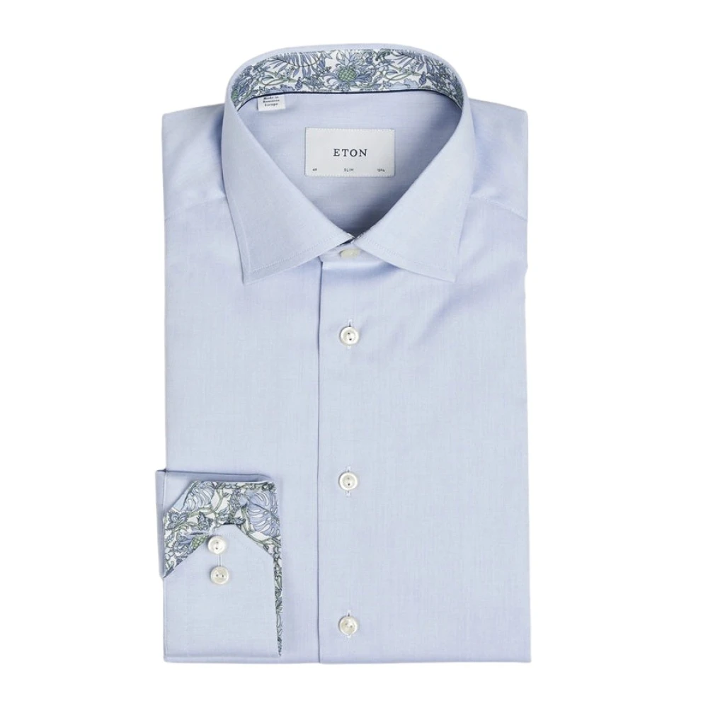 Eton Blue Slim Fit Signature Twill Shirt - Male - Formal Shirts - 3XL - Shirts
