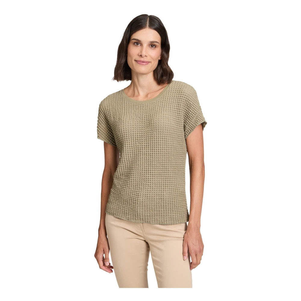 Betty Barclay Kreukeleffect U-hals Shirt Green Dames