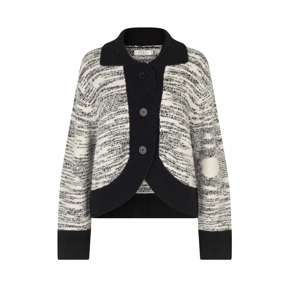 Masai Chunky Zwarte Cardigan Maluvia Stijl Black Dames