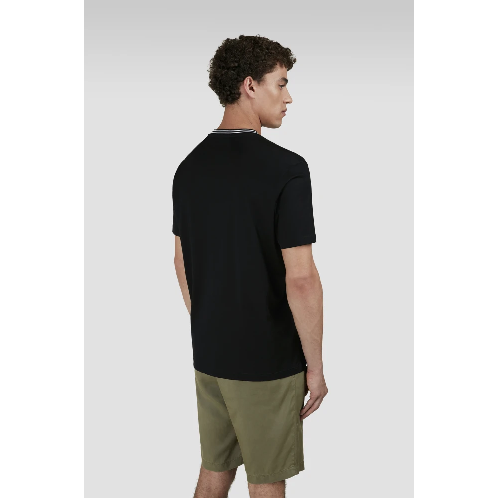 PAUL & SHARK Zwart Katoen Regular Fit T-Shirt Black Heren