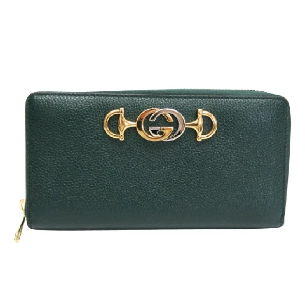 Gucci Vintage Pre-owned Leather wallets Green Dames