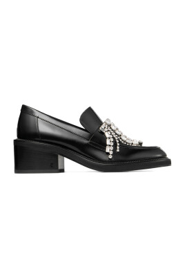 black-leather-crystal-loafer-shoes
