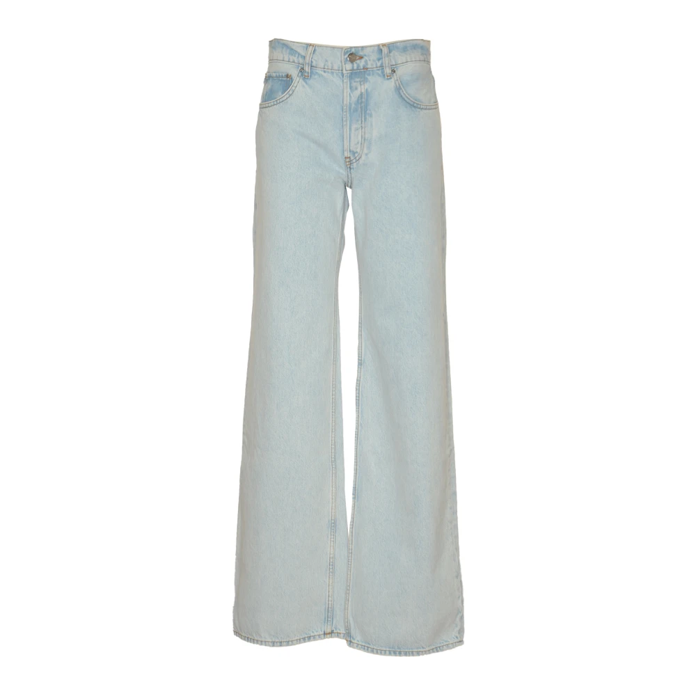 Anine Bing Vintage Straight Fit Mid Waist Jeans Blue Dames