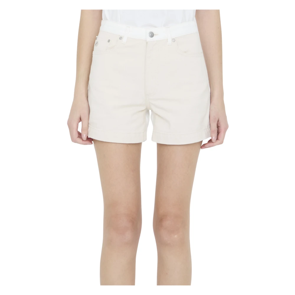 Stella Mccartney Beige Bananen Shorts met Ritssluiting en Knoopsluiting Beige Dames