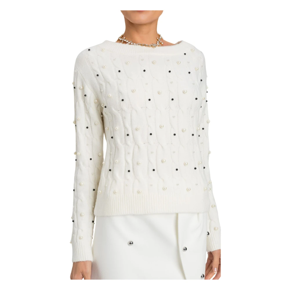 Twinset Wit gebreide trui set White Dames