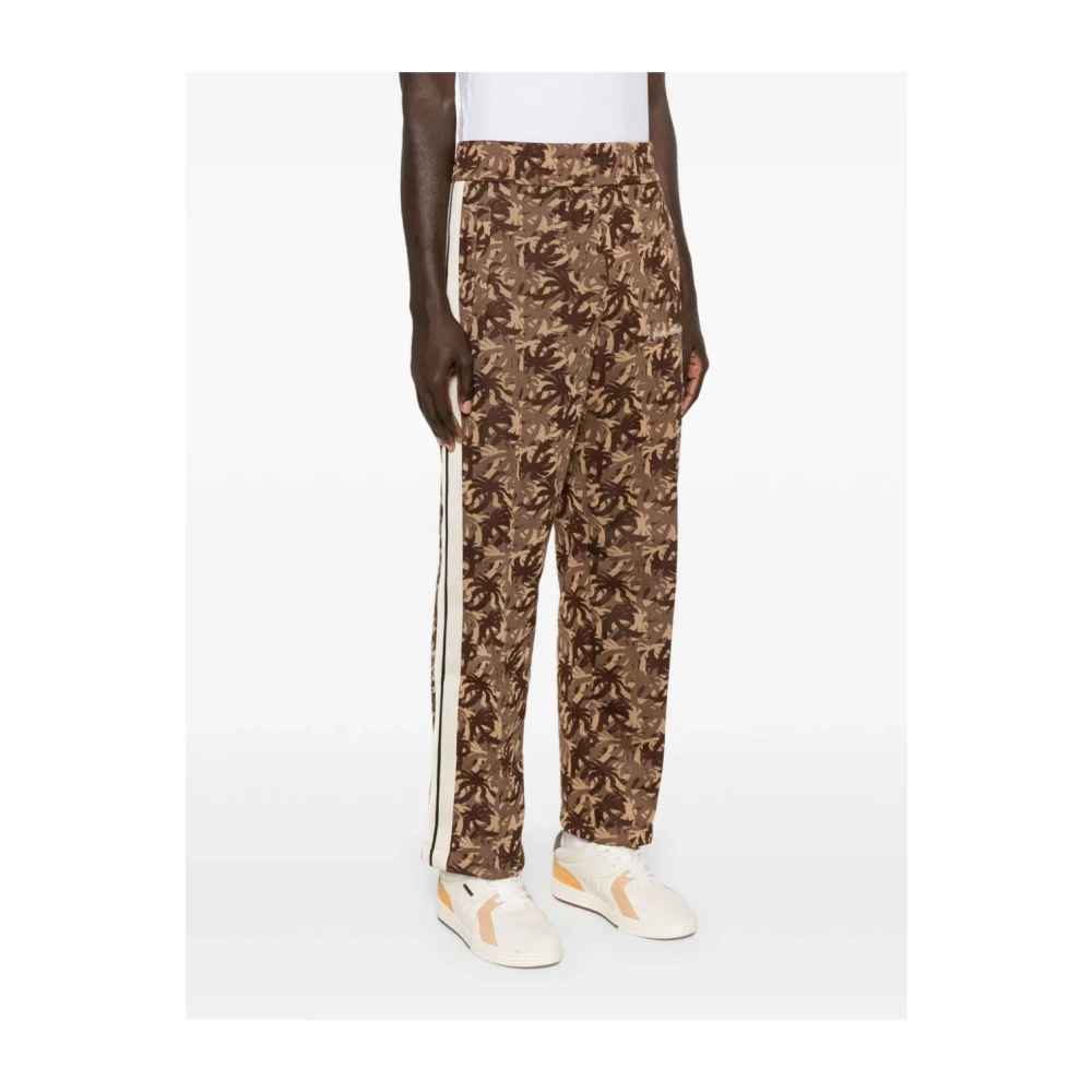 Palm Angels Camouflage Broek met Palm Trees Patroon Brown Heren