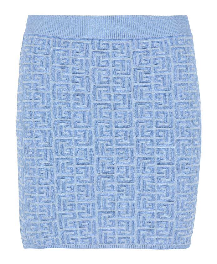 jupe-courte-en-maille-a-monogramme-pb-labyrinthe