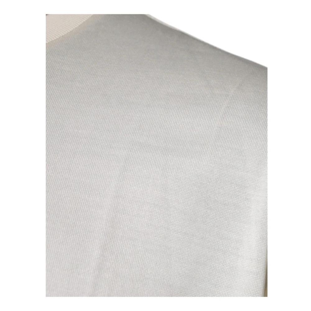 Dolce & Gabbana Zijden Crew Neck T-shirt White Heren