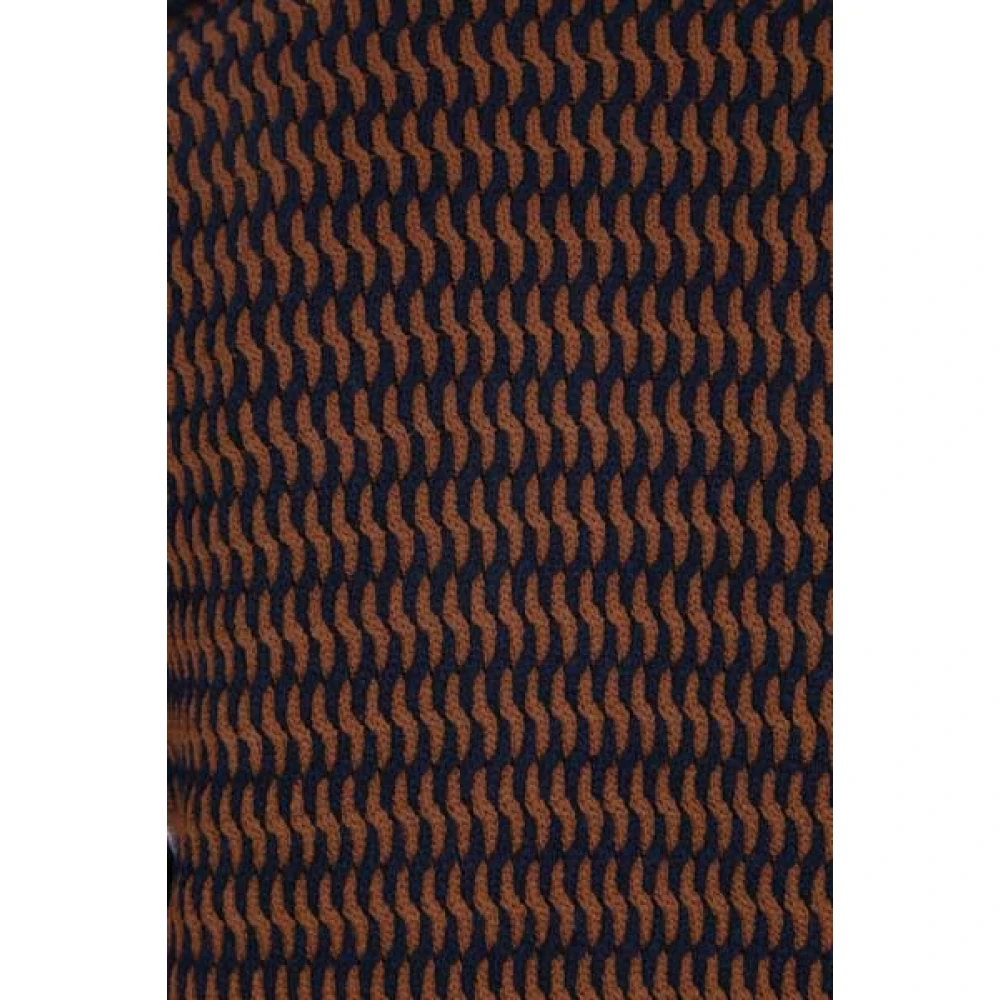 Durazzi Milano Bomber Cropped Wollen Gebreide Jas Multicolor Dames