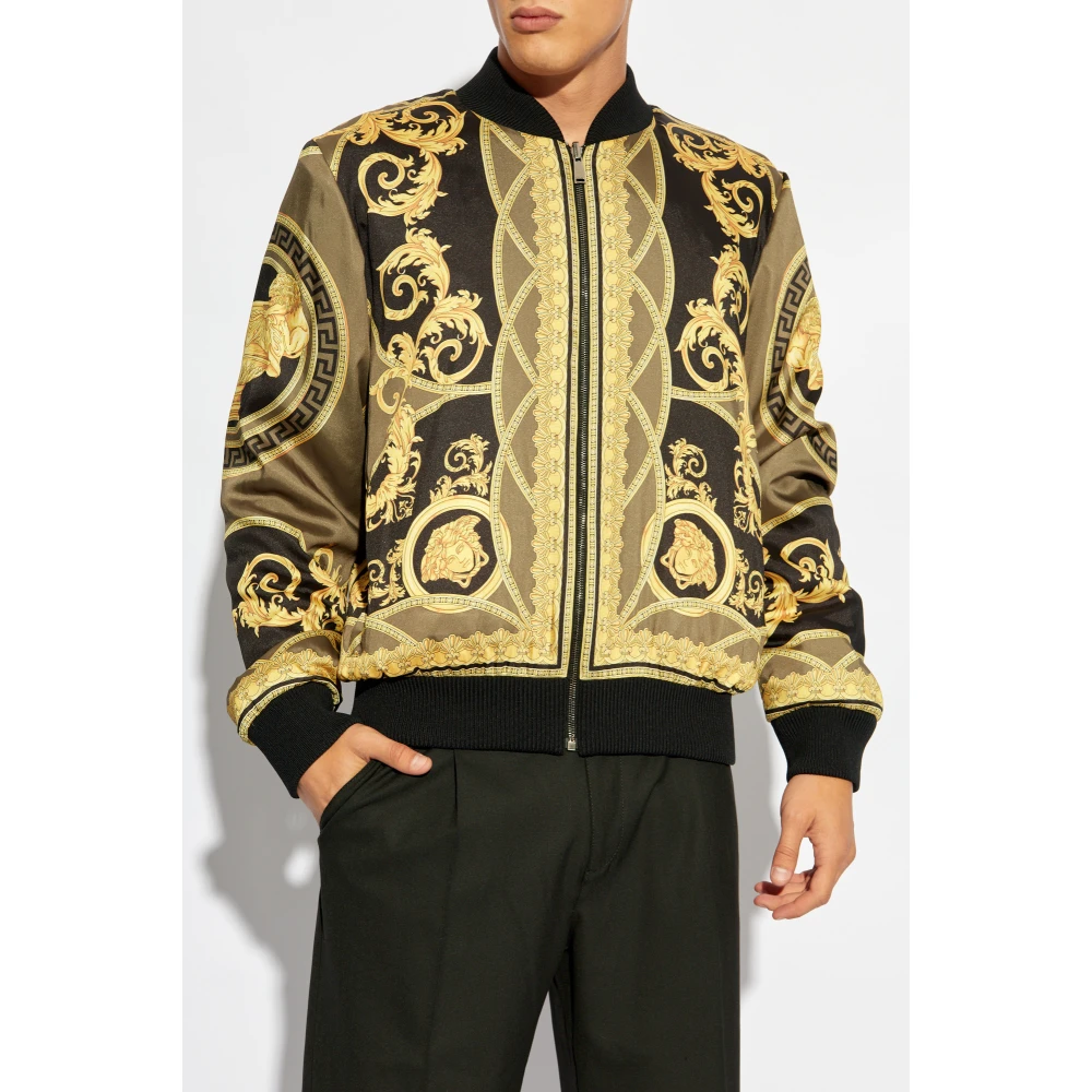 Versace Omkeerbare bomberjack Black Heren