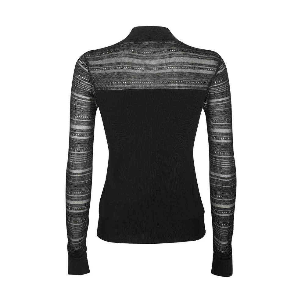 Karl Lagerfeld Turtleneck Sweater met Contrasterende Randen Black Dames