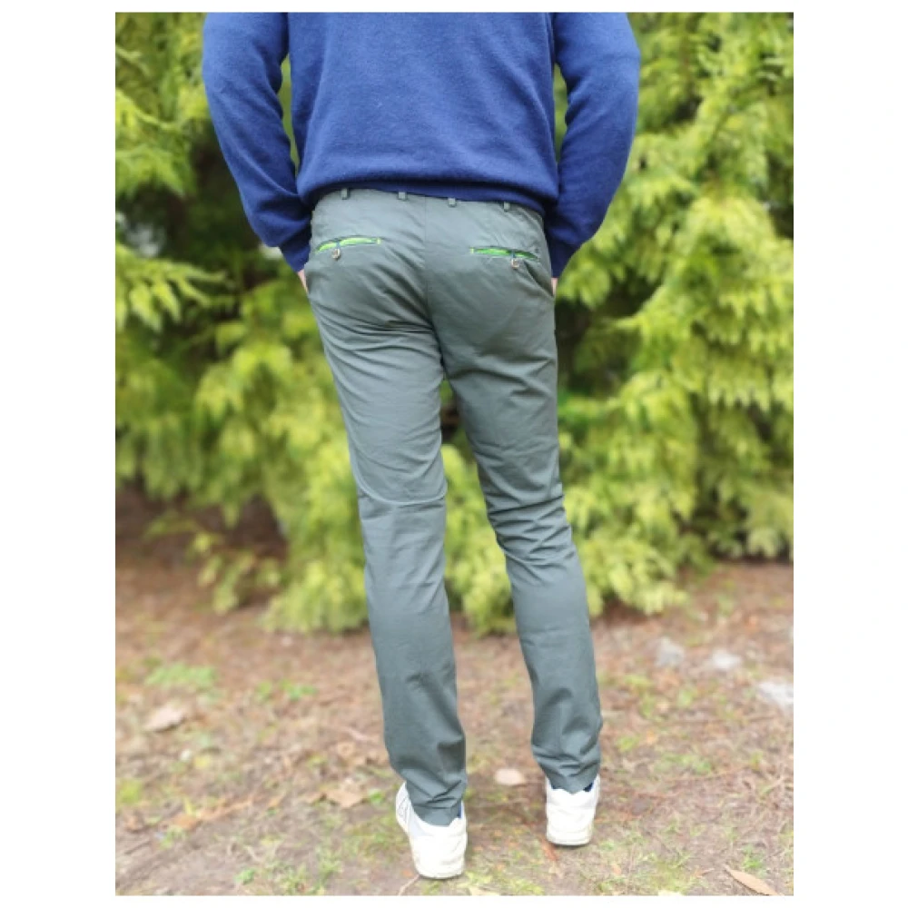 Mason's Milano Start Extra Slim Broek Green Heren