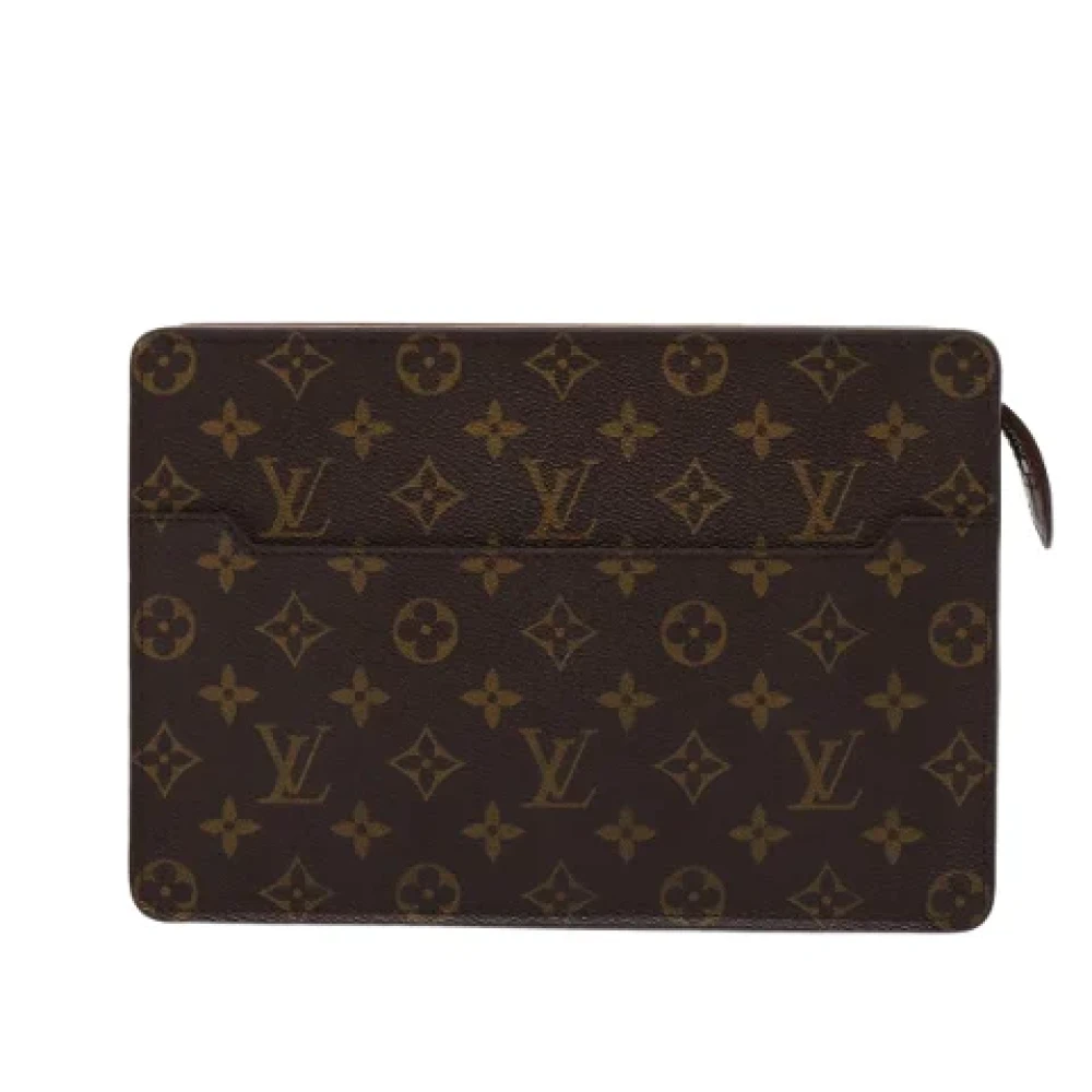 Louis Vuitton Vintage Pre-owned Canvas clutches Brown Dames