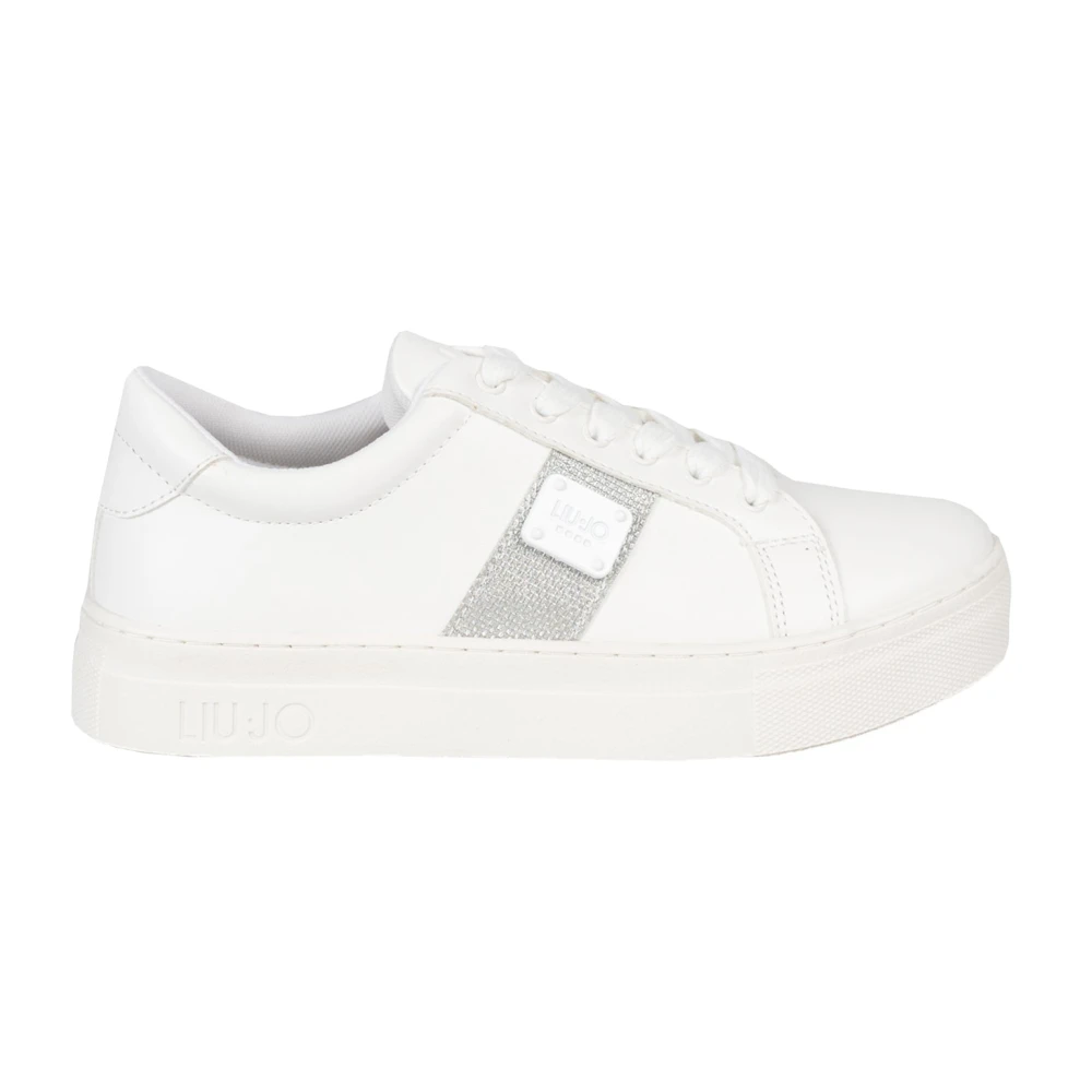 Liu Jo Women's White Sneakers, 4 Uk, Comfortable Lace-Up Trainers