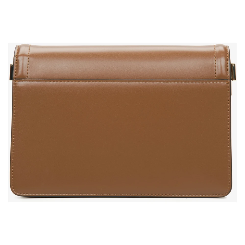 Estro Kleine Bruine Leren Schoudertas voor Vrouwen Er00115780 Brown Dames