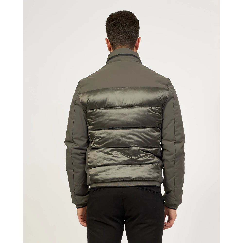 YES ZEE Militaire gewatteerde jas met softshell-inzetstukken Green Heren