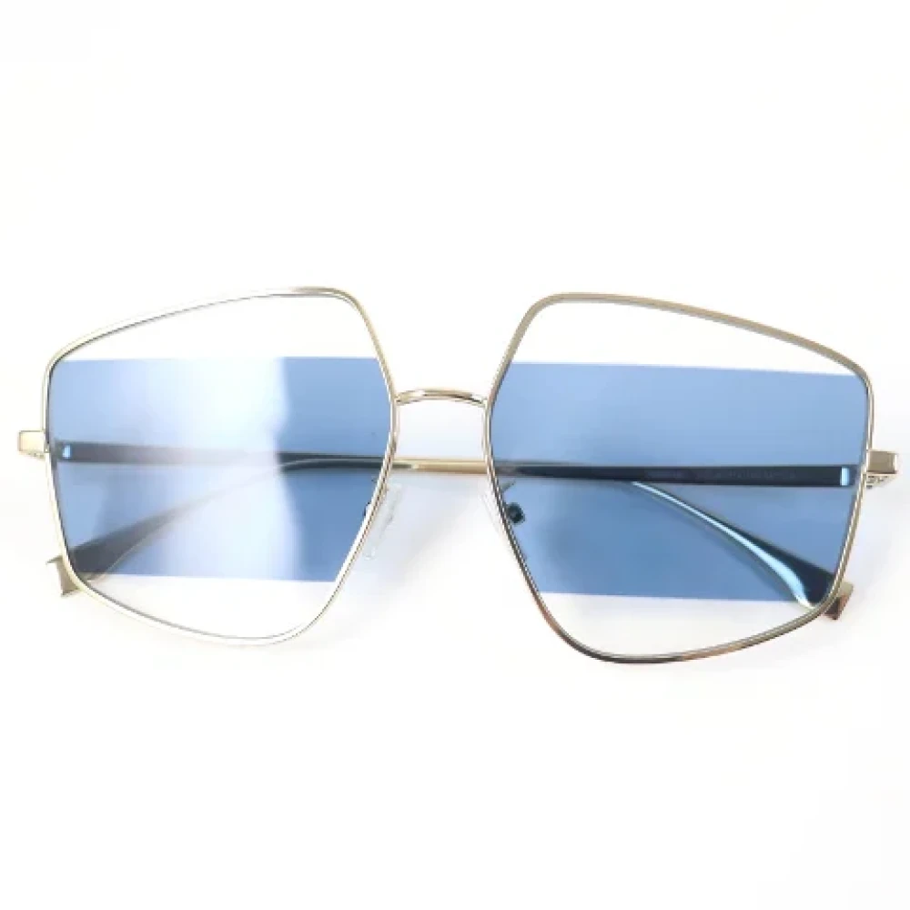 Fendi Vintage Pre-owned Metal sunglasses Blue Dames