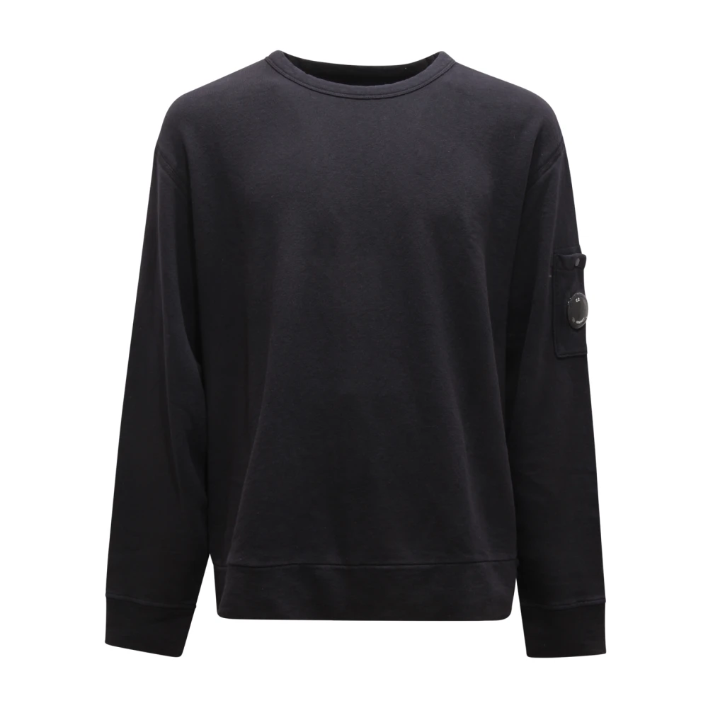 C.p. Company Men's Blue Sweatshirts, Xl, Malfilè Fleece Crewneck Sweatshirt