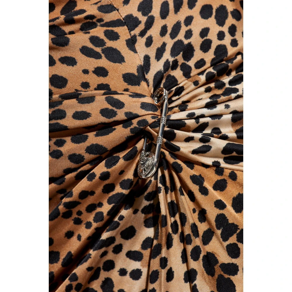 Versace Rok met dierenprint Beige Dames