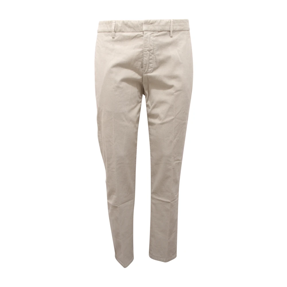 Dondup Men's White Straight Trousers, W35, Trousers
