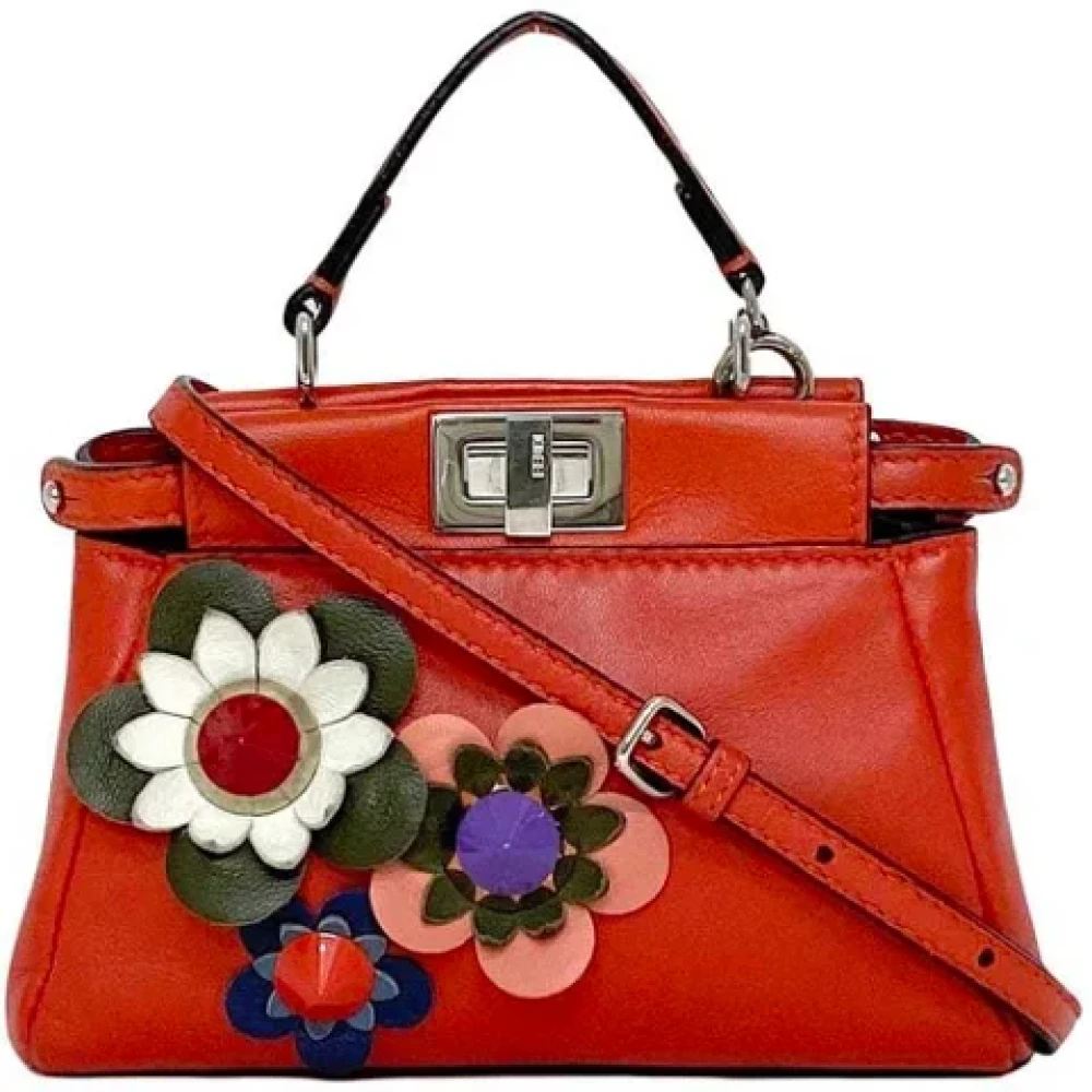 Fendi Vintage Pre-owned Leather fendi-bags Red Dames