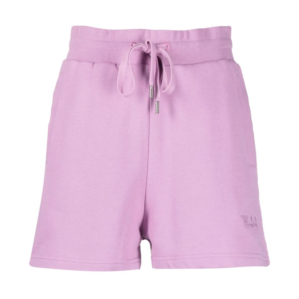 Woolrich Lichtgewicht katoenen shorts met trekkoord Purple Dames