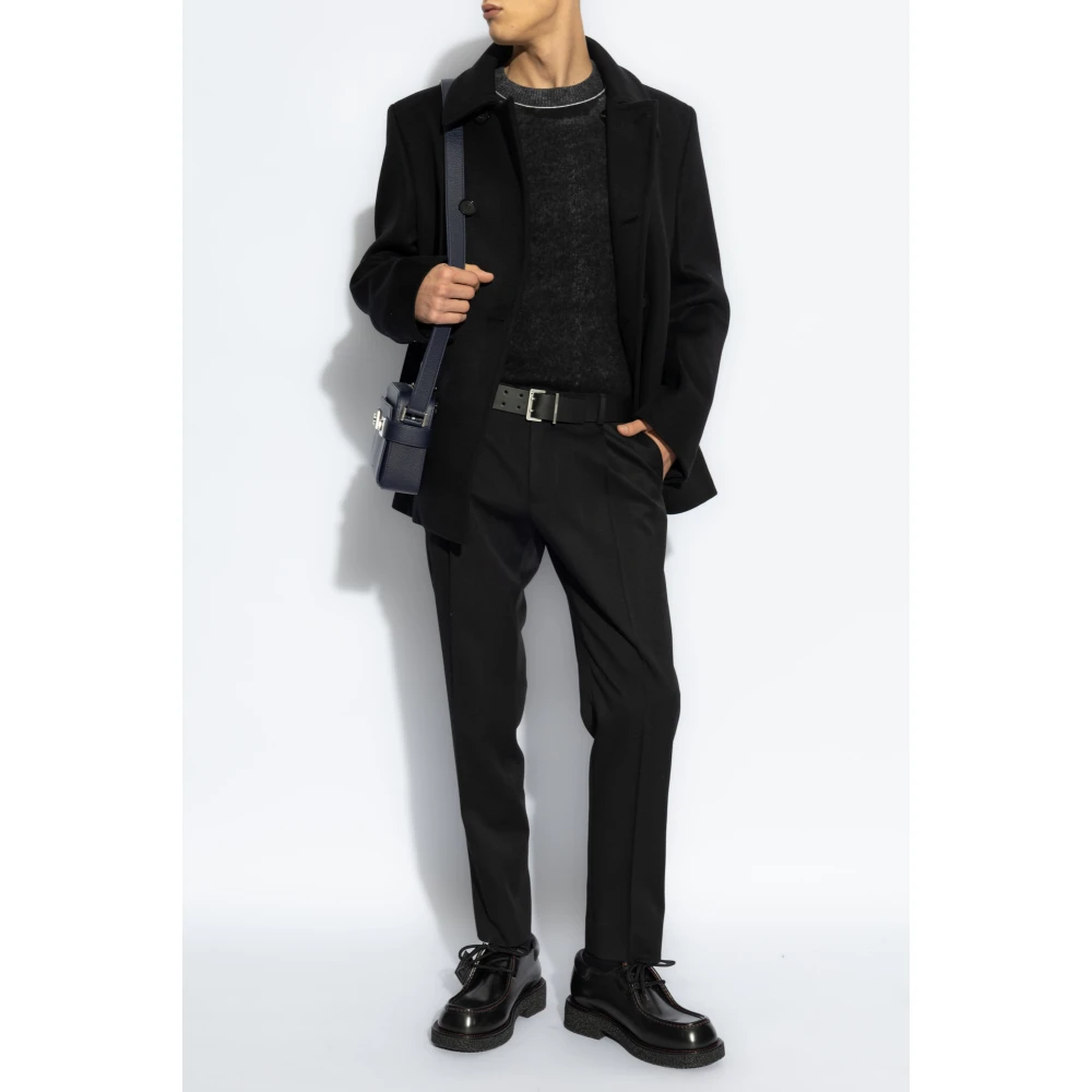 Salvatore Ferragamo Wollen jas Black Heren