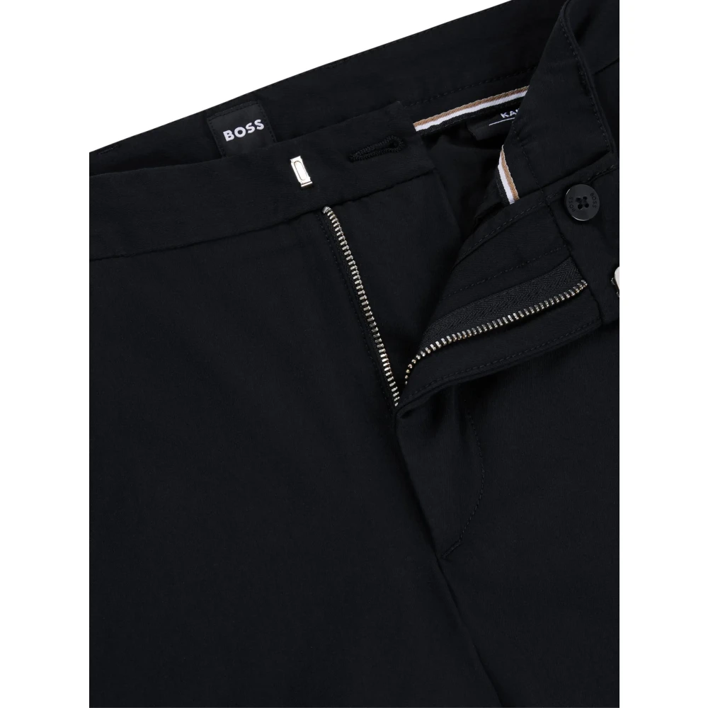 Hugo Boss Slim Fit Katoen Stretch Broek Black Heren
