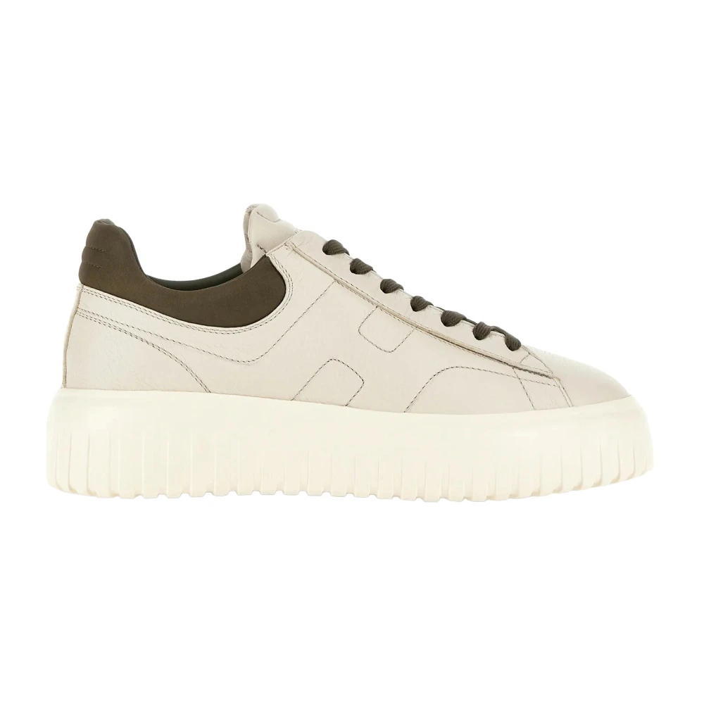 Hogan Men's White Sneakers, 6 1/2 Uk, H-Stripes Allacciato H