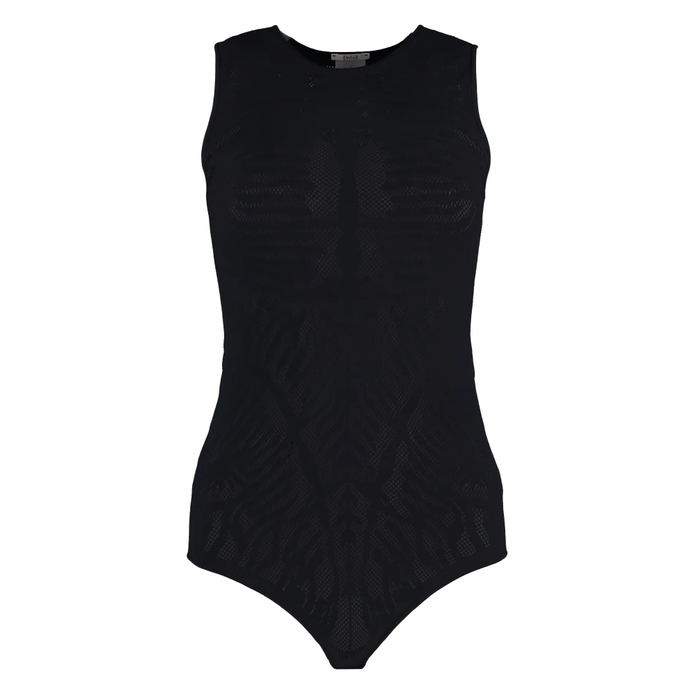 Wolford Geperforeerde Bodysuit Black Dames